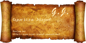 Gyuricza József névjegykártya
