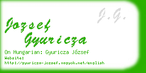 jozsef gyuricza business card